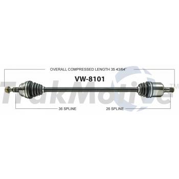 2006 Volkswagen Beetle CV Axle Shaft Front Right TrakMotive VW8101 image 1 of 3