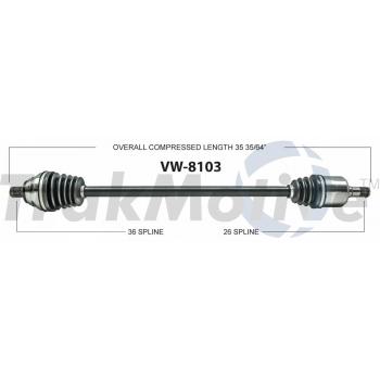 2014 Volkswagen CC CV Axle Shaft Front Right TrakMotive VW8103 image 1 of 3