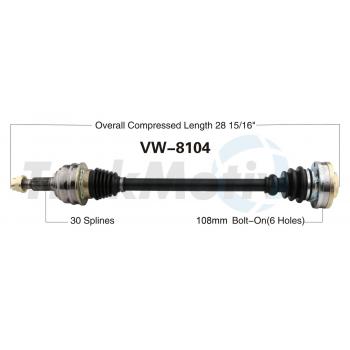 2007 Volkswagen Touareg CV Axle Shaft Rear Left TrakMotive VW8104 image 1 of 3