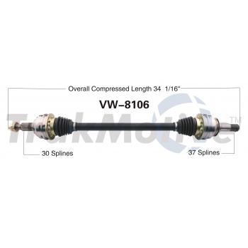 2011 Volkswagen Touareg CV Axle Shaft Rear Left TrakMotive VW8106 image 1 of 3