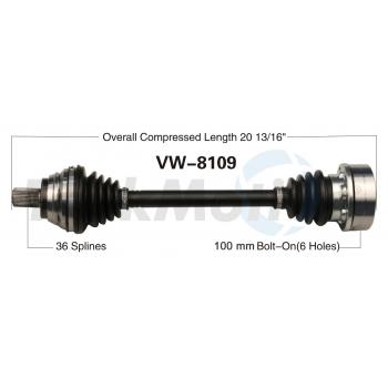 2014 Volkswagen Beetle CV Axle Shaft Front Left TrakMotive VW8109 image 1 of 3