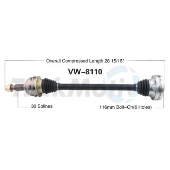 2007 Volkswagen Touareg CV Axle Shaft Rear Left TrakMotive VW8110 image 1 of 3