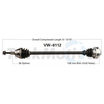 2014 Volkswagen Beetle CV Axle Shaft Front Right TrakMotive VW8112 image 1 of 3