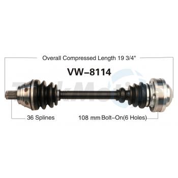2014 Volkswagen Beetle CV Axle Shaft Front Left TrakMotive VW8114 image 1 of 3