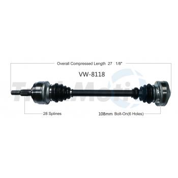 2005 Porsche 911 CV Axle Shaft