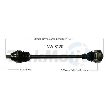 2018 Volkswagen Passat CV Axle Shaft Front Right TrakMotive VW8120 image 1 of 3