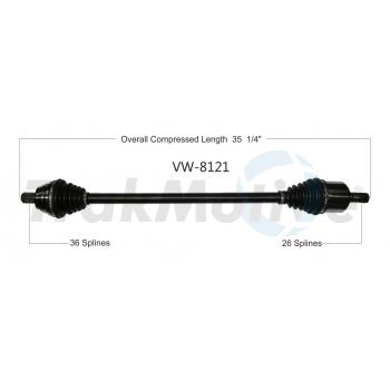 2014 Volkswagen Beetle CV Axle Shaft Front Right TrakMotive VW8121 image 1 of 3