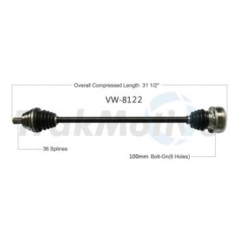 2015 Volkswagen Jetta CV Axle Shaft Front Right TrakMotive VW8122 image 1 of 3