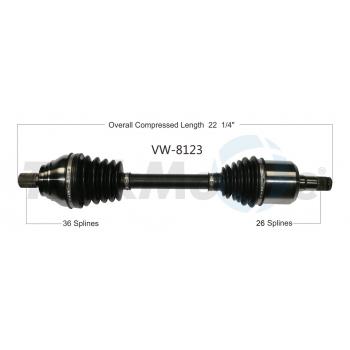 2018 Audi Q3 Quattro CV Axle Shaft Front Left TrakMotive VW8123 image 1 of 3