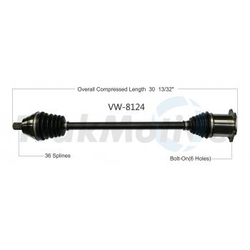 2014 Volkswagen Beetle CV Axle Shaft Front Right TrakMotive VW8124 image 1 of 3