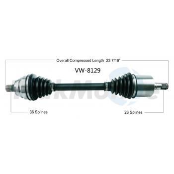 2018 Volkswagen Passat CV Axle Shaft Front Left TrakMotive VW8129 image 1 of 3