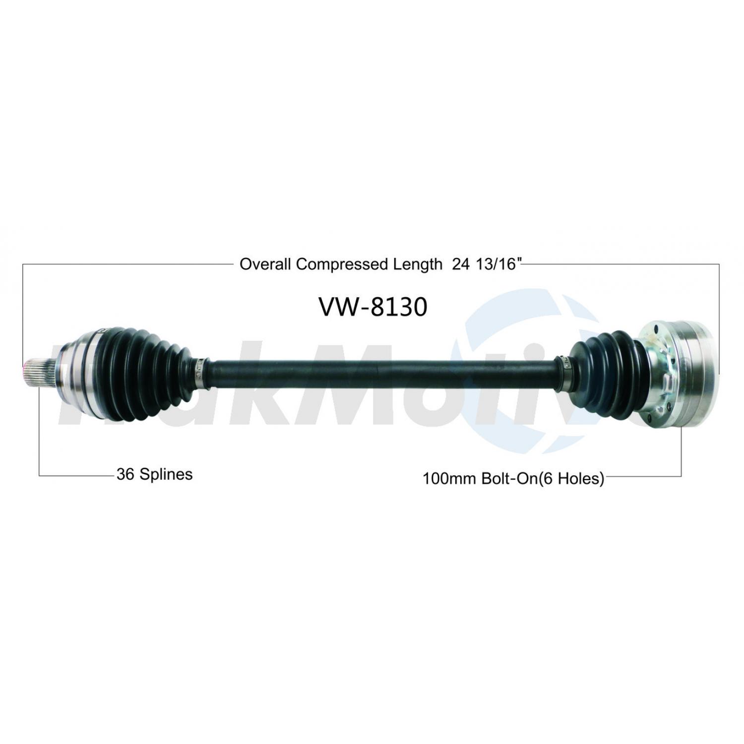 TrakMotive VW8130 - CV Axle Shaft TrakMotive VW8130 CV Axle Shaft product image 1 of 3