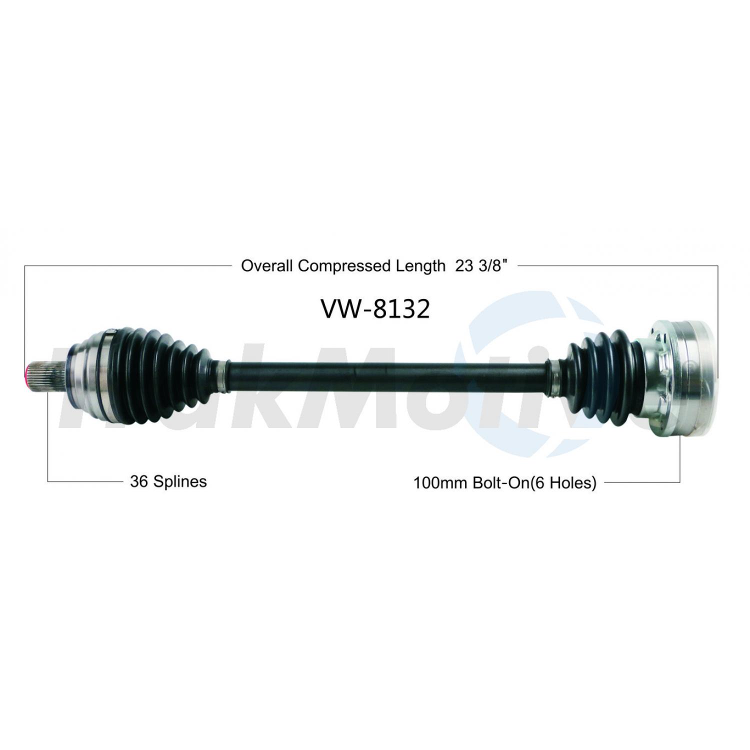 TrakMotive VW8132 - CV Axle Shaft TrakMotive VW8132 CV Axle Shaft product image 1 of 3