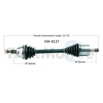 2008 Volkswagen Jetta CV Axle Shaft Front Left TrakMotive VW8137 image 1 of 3