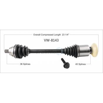 2018 Audi Q3 Quattro CV Axle Shaft Front Right TrakMotive VW8143 image 1 of 3