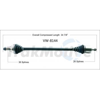 2016 Volkswagen Golf SportWagen CV Axle Shaft Front Right TrakMotive VW8144 image 1 of 3