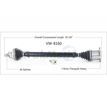 2015 Volkswagen Passat CV Axle Shaft Front Right TrakMotive VW8160 image 1 of 3