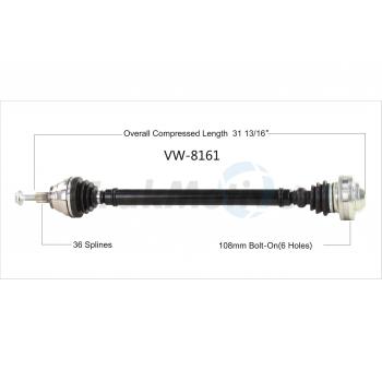 2014 Volkswagen Beetle CV Axle Shaft Front Right TrakMotive VW8161 image 1 of 3