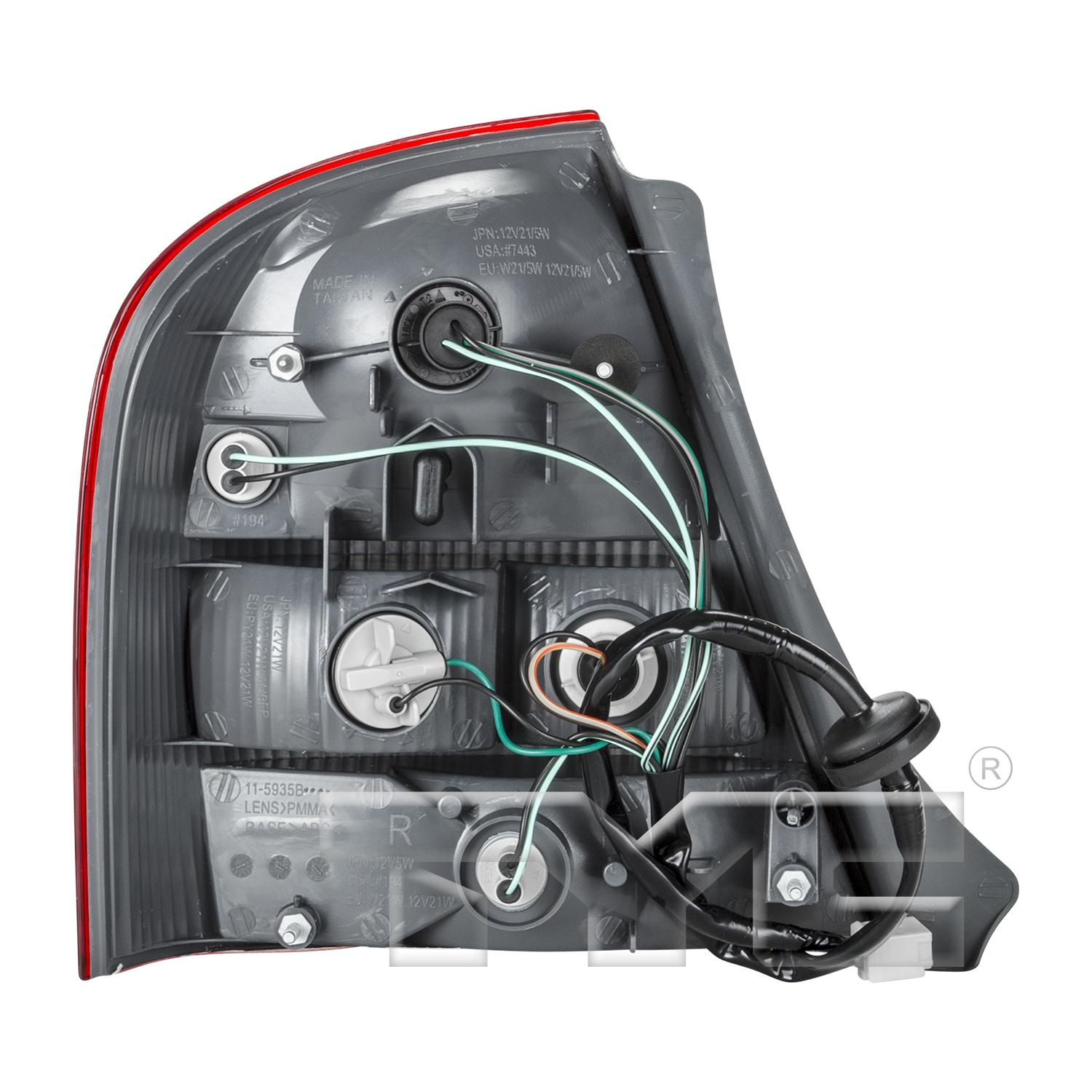 TYC 11593500 Tail Light Assembly product image 2 of 6