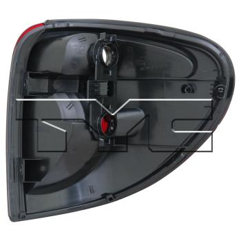2007 Dodge Caravan Tail Light Assembly Left TYC 116028019 image 3 of 3