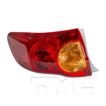 2010 Toyota Corolla Tail Light Assembly Left Outer TYC 116278009 image 1 of 4