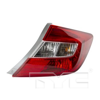 2012 Honda Civic Tail Light Assembly Right TYC 11637300 image 2 of 4