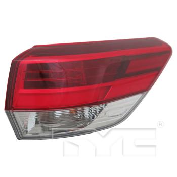2017 Toyota Highlander Tail Light Assembly Right Outer TYC 11697700 image 1 of 4
