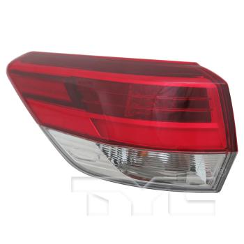 2017 Toyota Highlander Tail Light Assembly Left Outer TYC 11697800 image 1 of 4