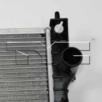 2012 Ford Taurus Radiator Primary TYC 13186 image 3 of 4