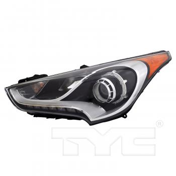 2015 Hyundai Veloster Headlight Assembly Left TYC 201750600 image 1 of 4