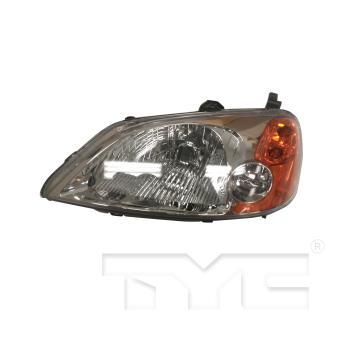 2001 Honda Civic Headlight Assembly Left TYC 20595000 image 3 of 4