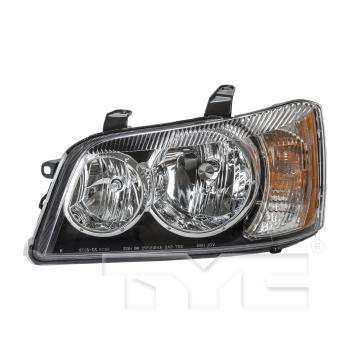 2003 Toyota Highlander Headlight Assembly Left TYC 20617400 image 3 of 4