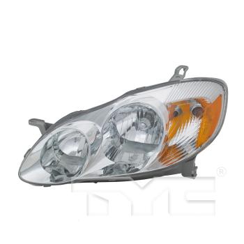 2004 Toyota Corolla Headlight Assembly Left TYC 20623600 image 1 of 4