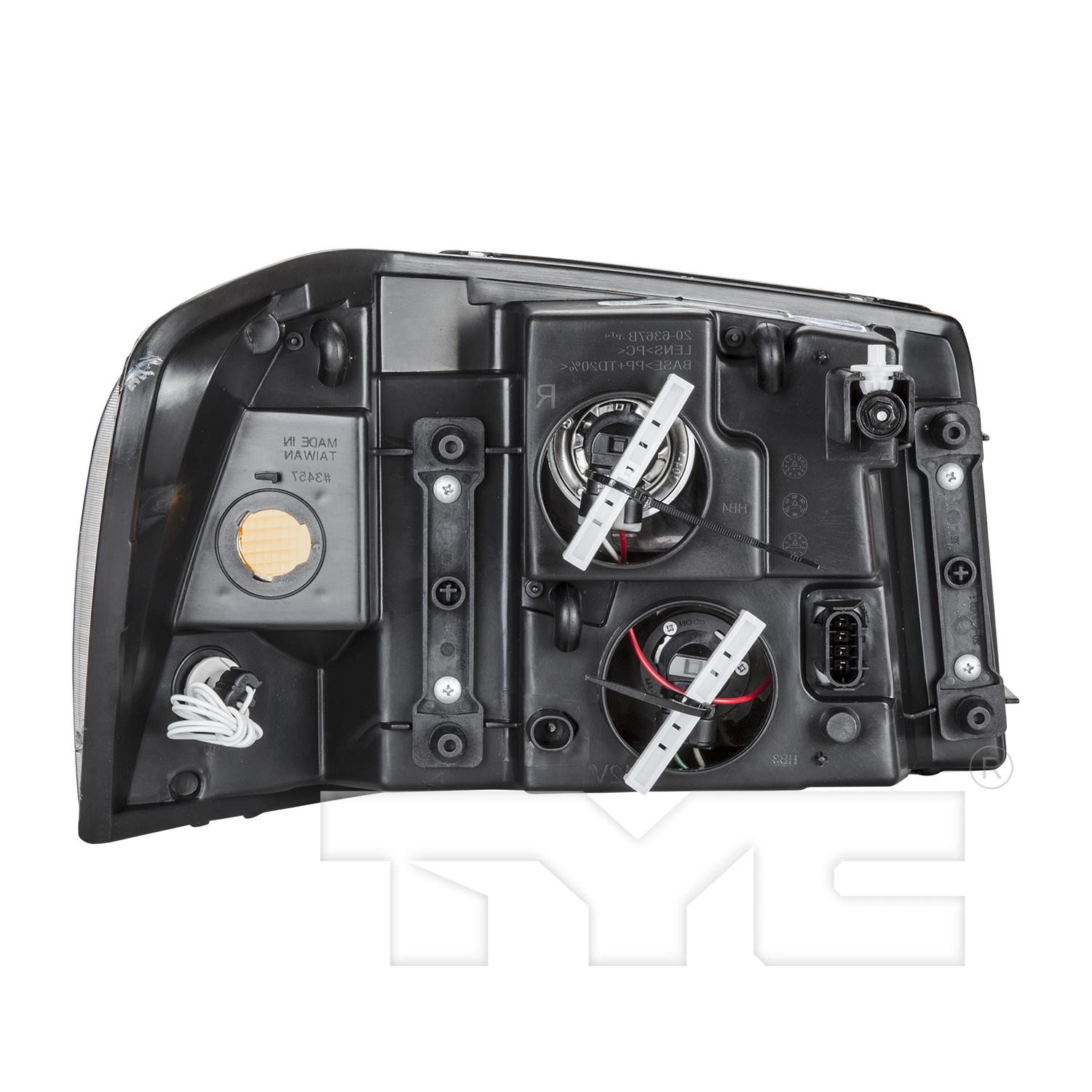 TYC 20636800 Headlight Assembly product image 2 of 6