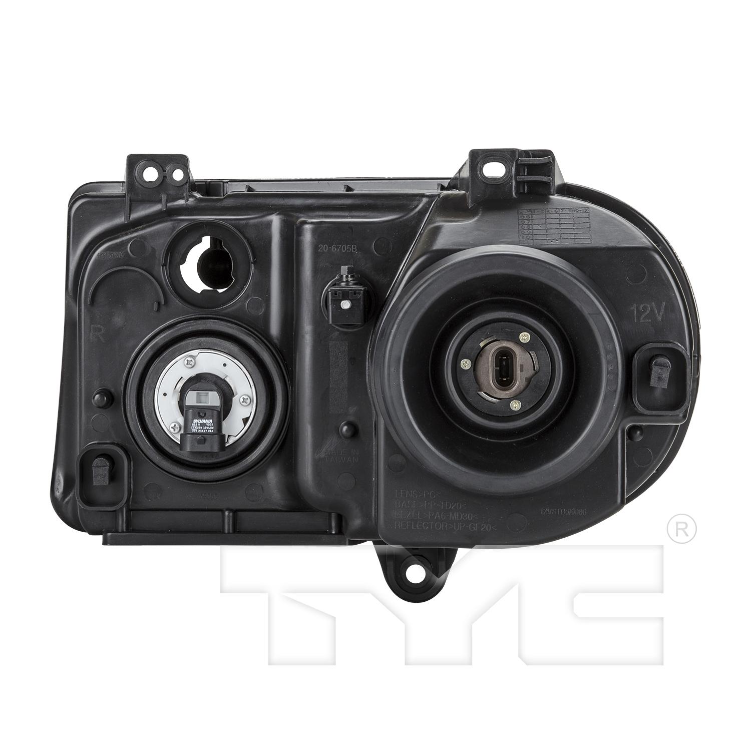 TYC 20670500 - Headlight Assembly TYC 20670500 Headlight Assembly product image 2 of 6
