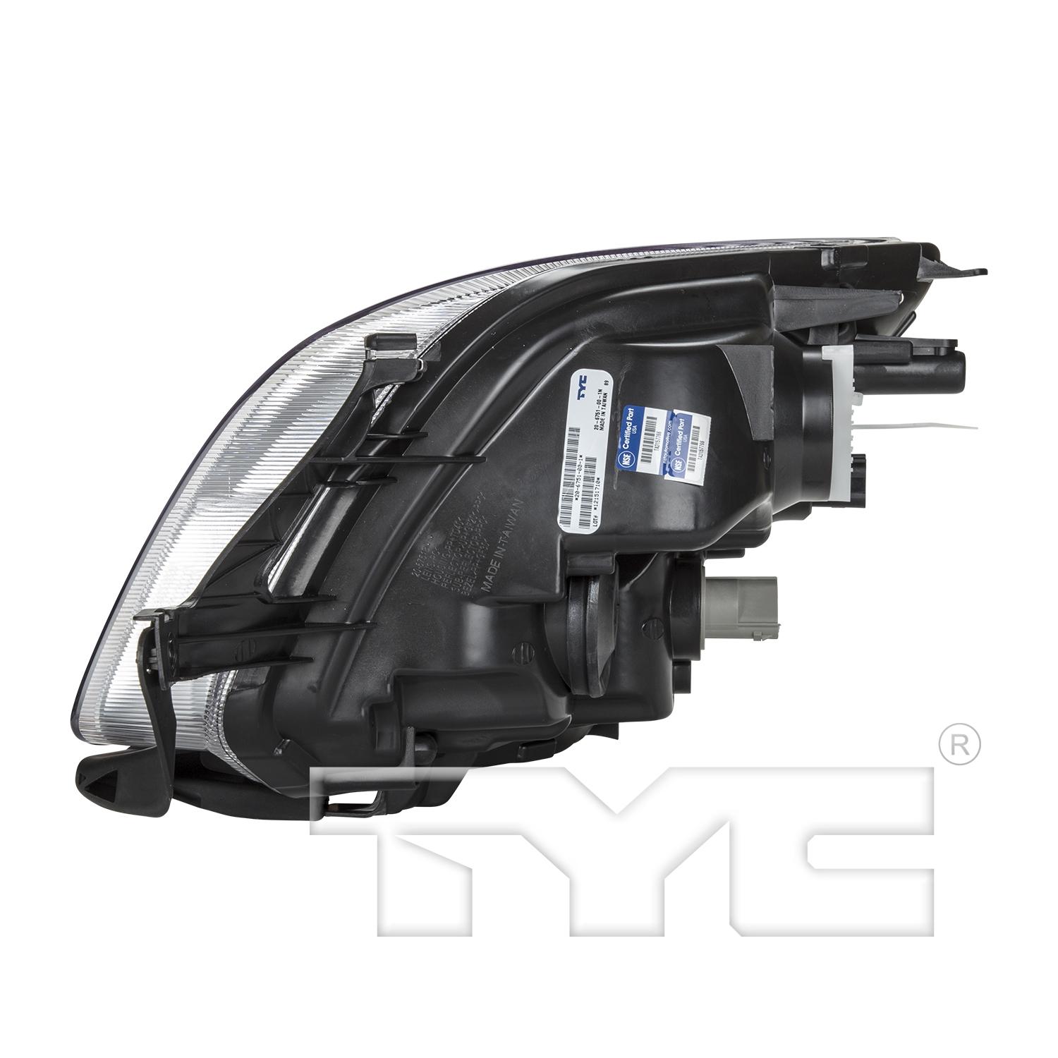 TYC 206751009 - Headlight Assembly TYC 206751009 Headlight Assembly product image 4 of 6