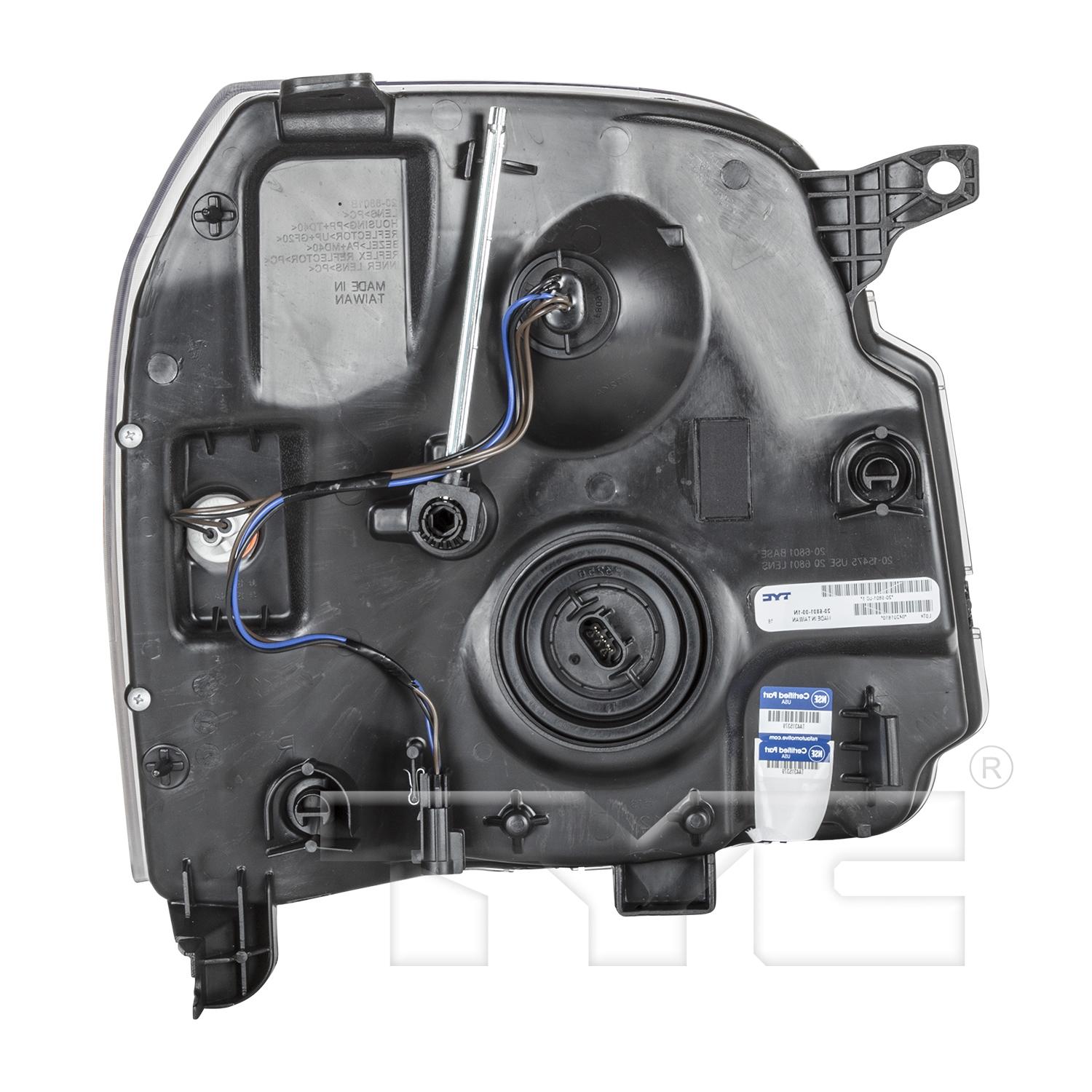 TYC 20680200 Headlight Assembly product image 2 of 6