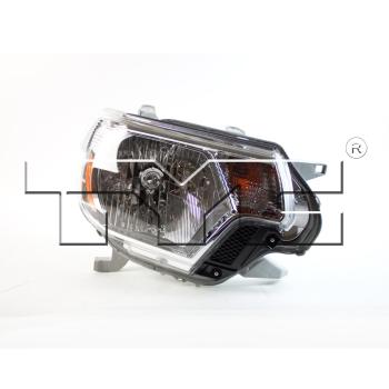 2012 Toyota Tacoma Headlight Assembly Right TYC 209227009 image 2 of 4