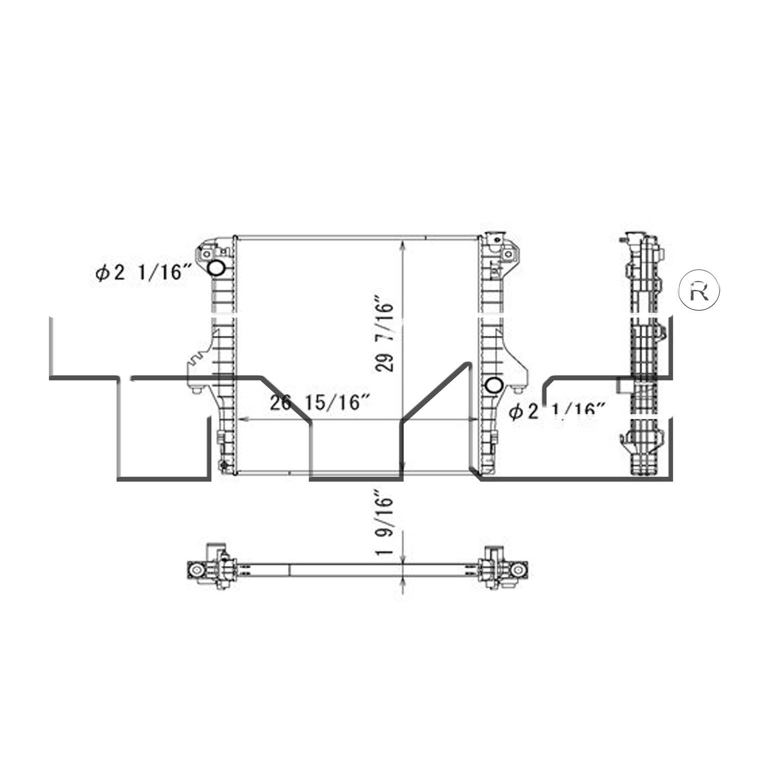 TYC 2711 - Radiator Assembly TYC 2711 Radiator product image 1 of 6