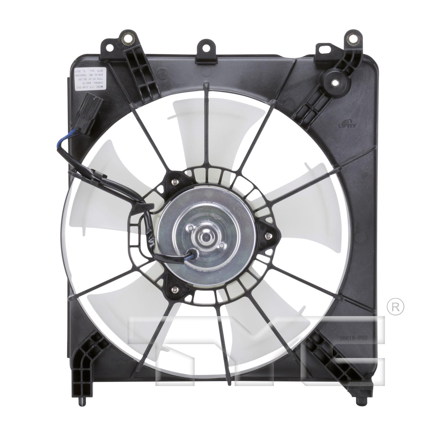 TYC 601250 - Engine Cooling Fan Assembly TYC 601250 Engine Cooling Fan Assembly product image 2 of 4