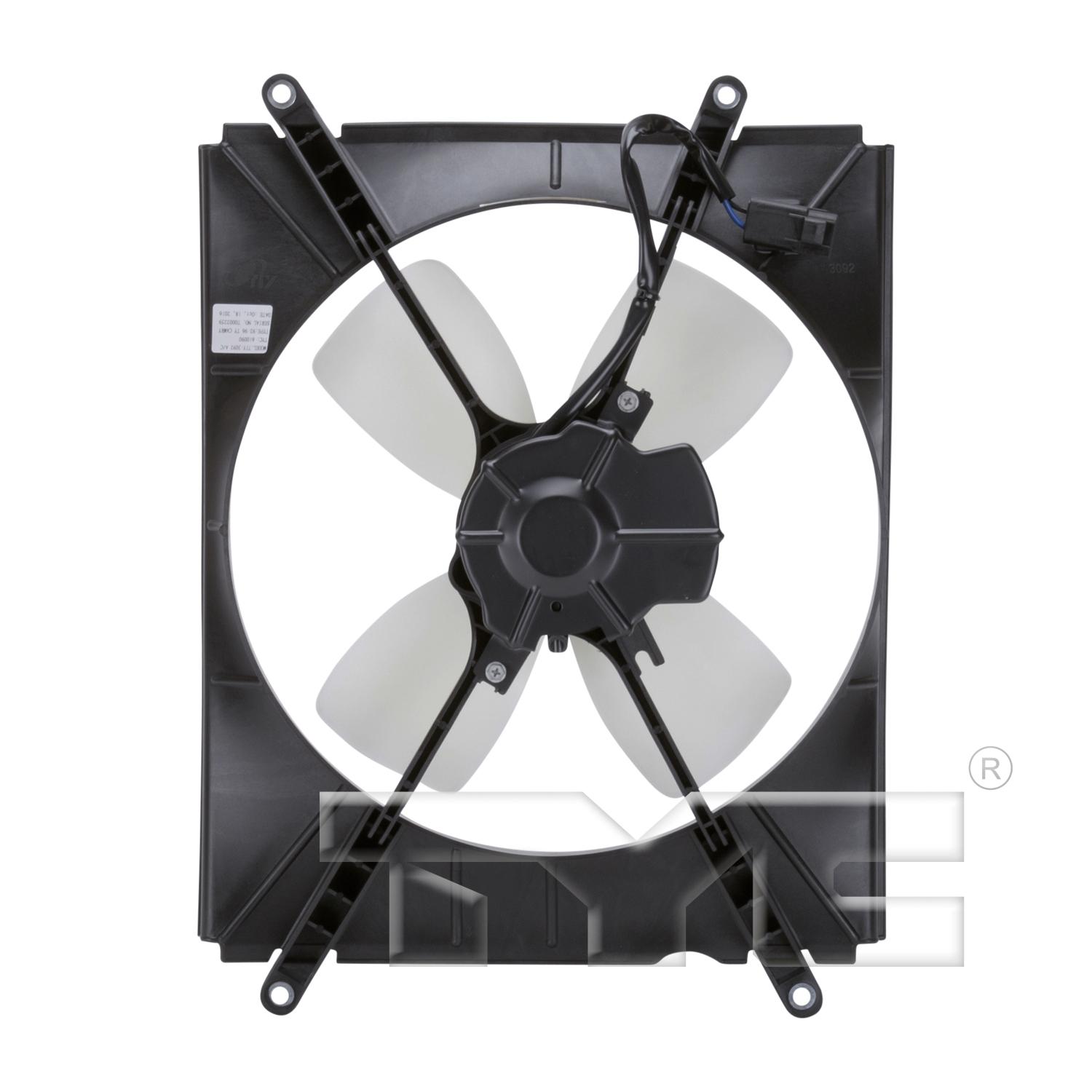 TYC 610090 A/C Condenser Fan Assembly product image 2 of 4