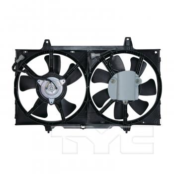 2001 Nissan Altima Dual Radiator and Condenser Fan Assembly TYC 620040 image 2 of 3