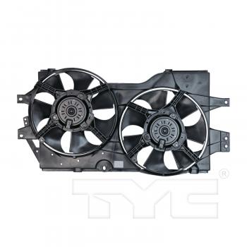 1996 Dodge Caravan Dual Radiator and Condenser Fan Assembly TYC 620140 image 2 of 3