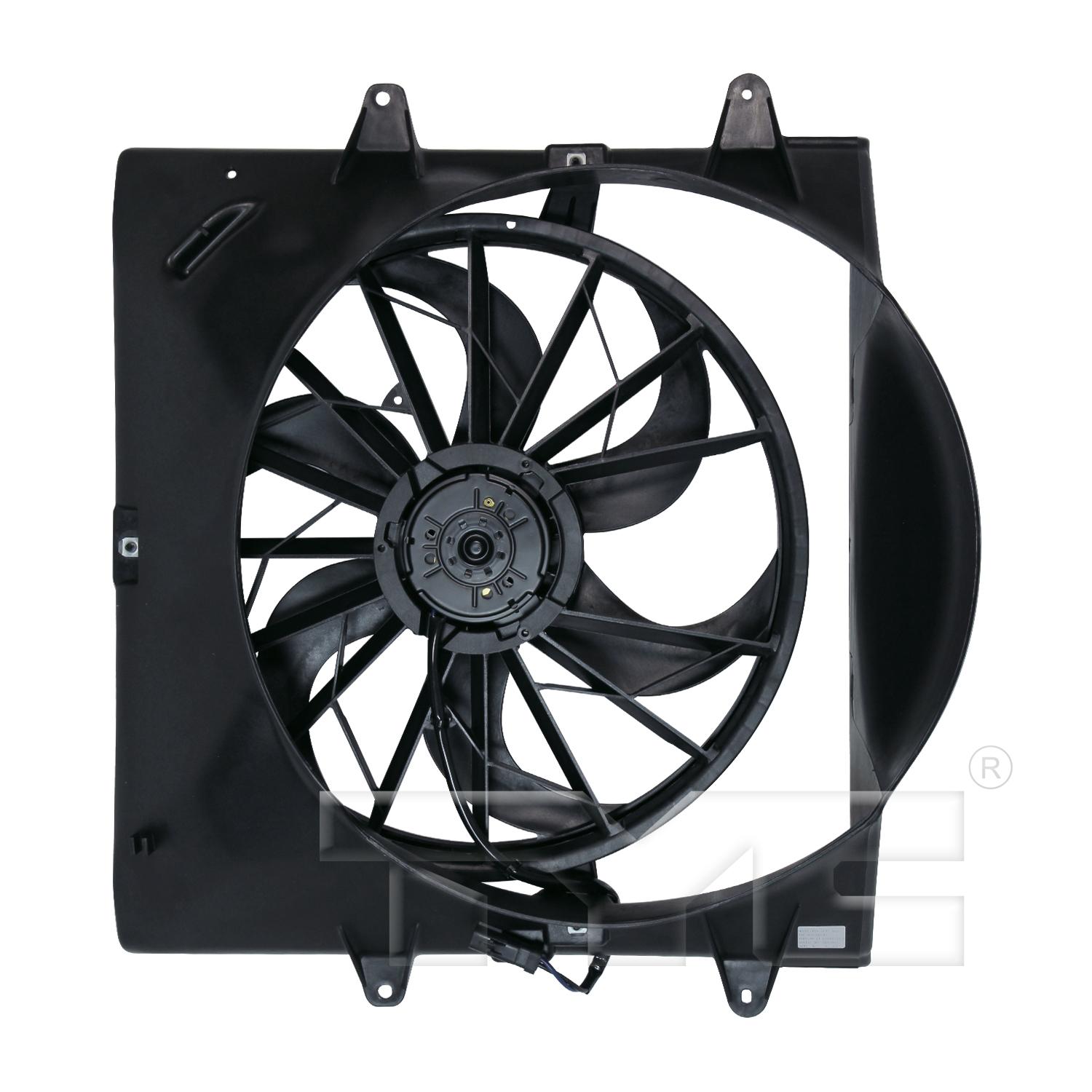 TYC 620200 Dual Radiator and Condenser Fan Assembly product image 2 of 3