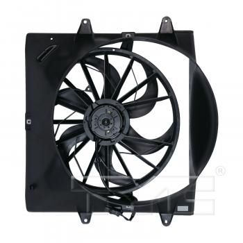 1999 Jeep Grand Cherokee Dual Radiator and Condenser Fan Assembly TYC 620200 image 2 of 3
