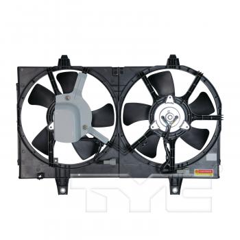 2001 Infiniti I30 Dual Radiator and Condenser Fan Assembly TYC 620360 image 2 of 3