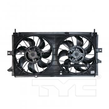2002 Chevrolet Monte Carlo Dual Radiator and Condenser Fan Assembly TYC 620380 image 2 of 3