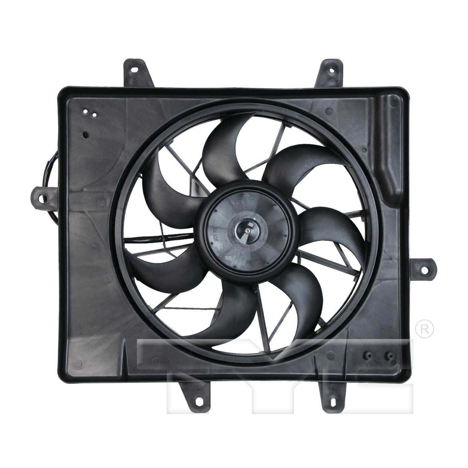 TYC 620440 Dual Radiator and Condenser Fan Assembly product image 1 of 3