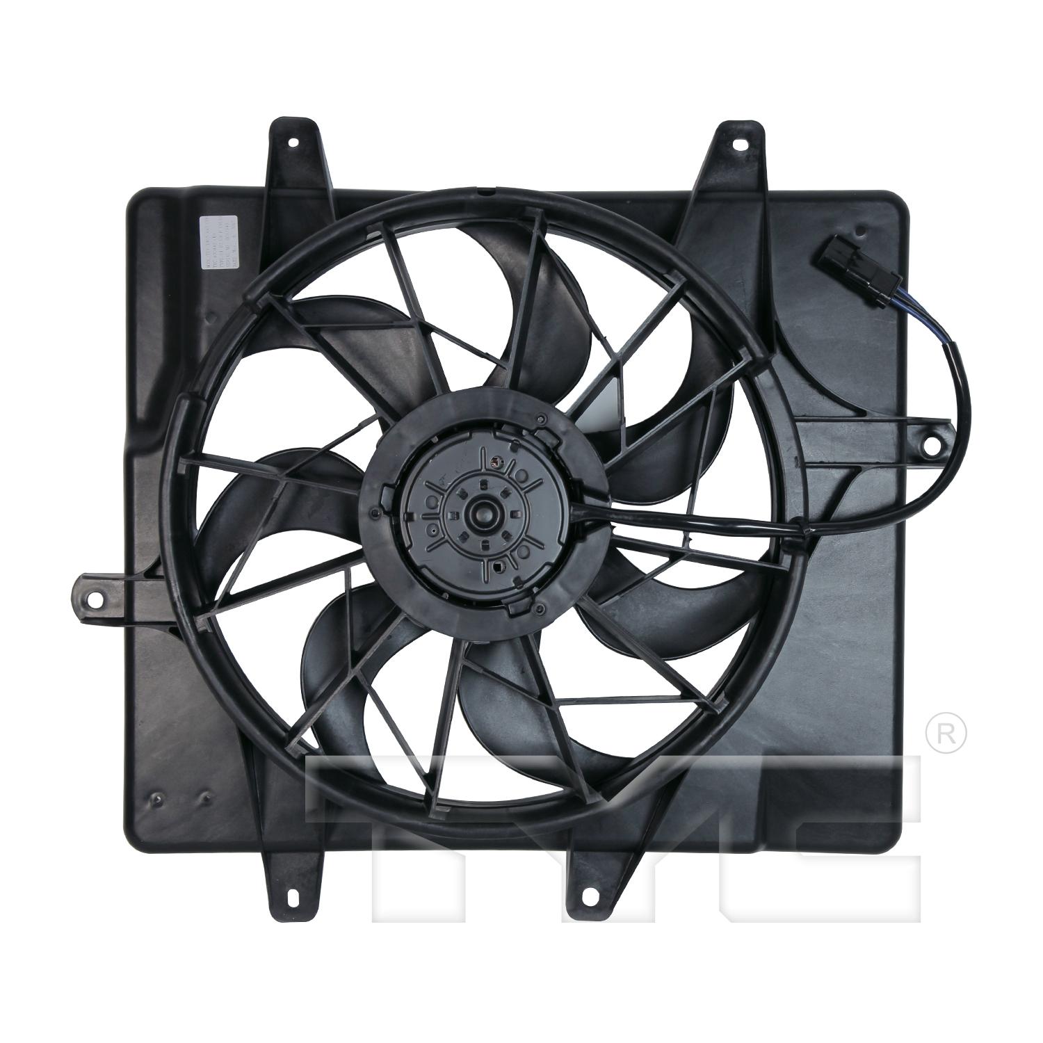 TYC 620440 Dual Radiator and Condenser Fan Assembly product image 2 of 3