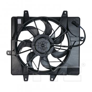 2005 Chrysler PT Cruiser Dual Radiator and Condenser Fan Assembly Right TYC 620440 image 2 of 3